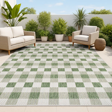 Darcy Traditional Geometric Bold Gingham Area Rug